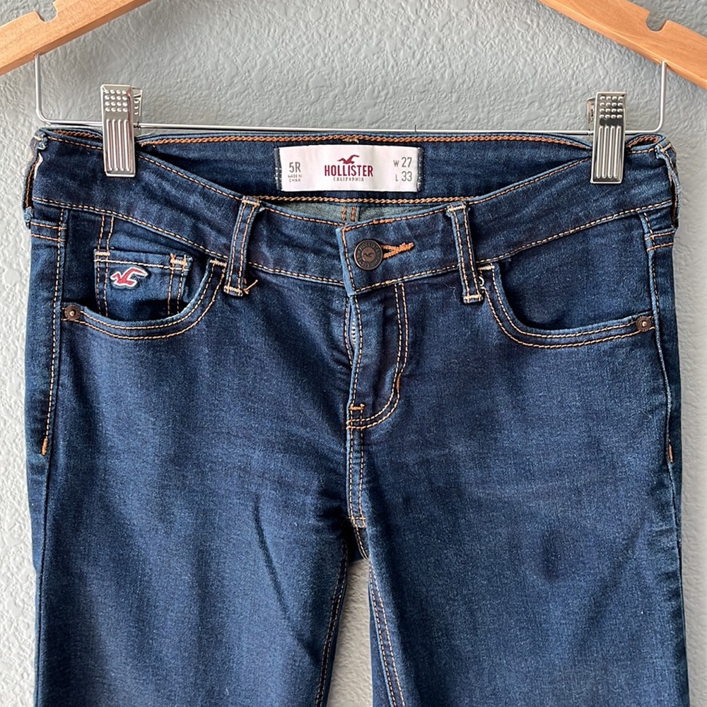 Hollister dark wash jeans size 5R W27 L33. Lightly worn, EUC, super flat… - Picture 4 of 6